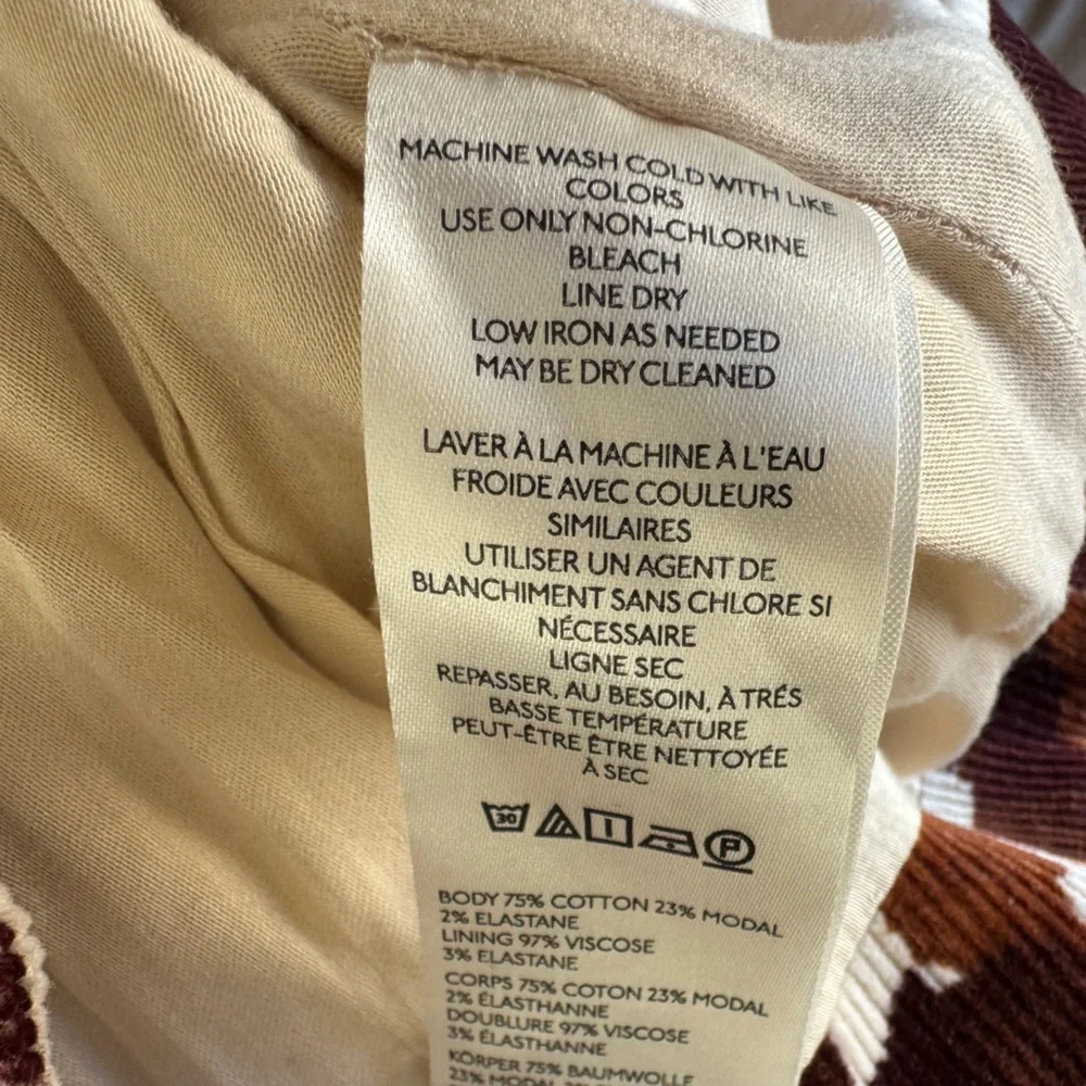 NWT Maeve Anthropologie Cowprint Button Front Brown Cream Corduroy Vest XL - Picture 11 of 11